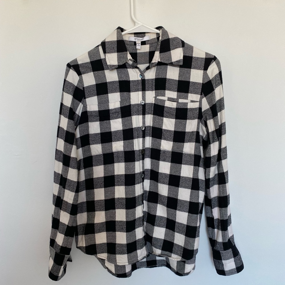 Derek Lam Checkered Button Down Flannel